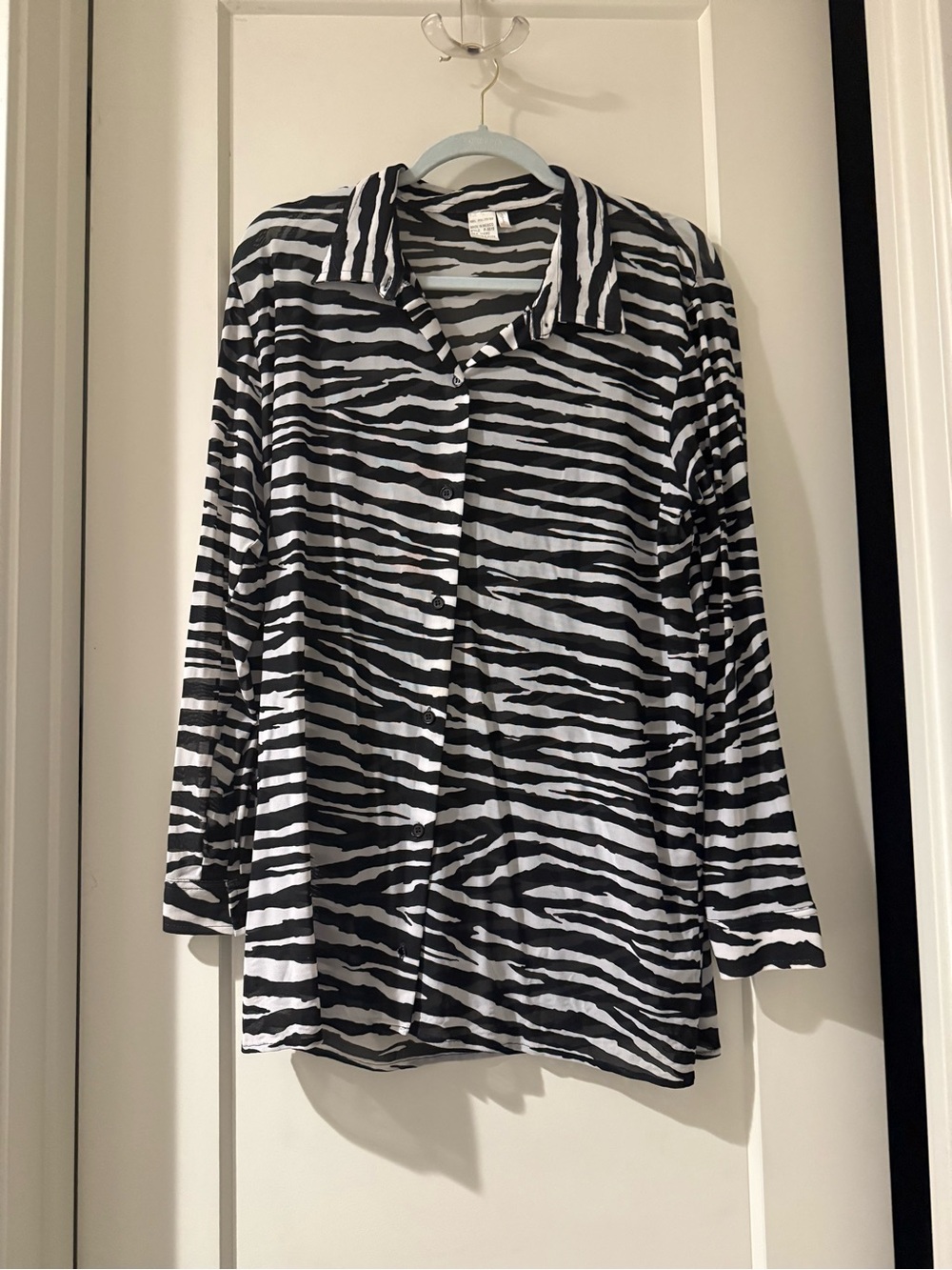 Speidel Black and White Zebra-Print Button Front Jacket